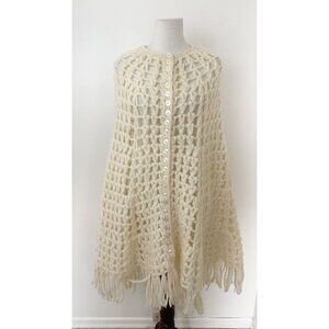 Bullocks Wilshire Vintage Wool Blanket Poncho Cape